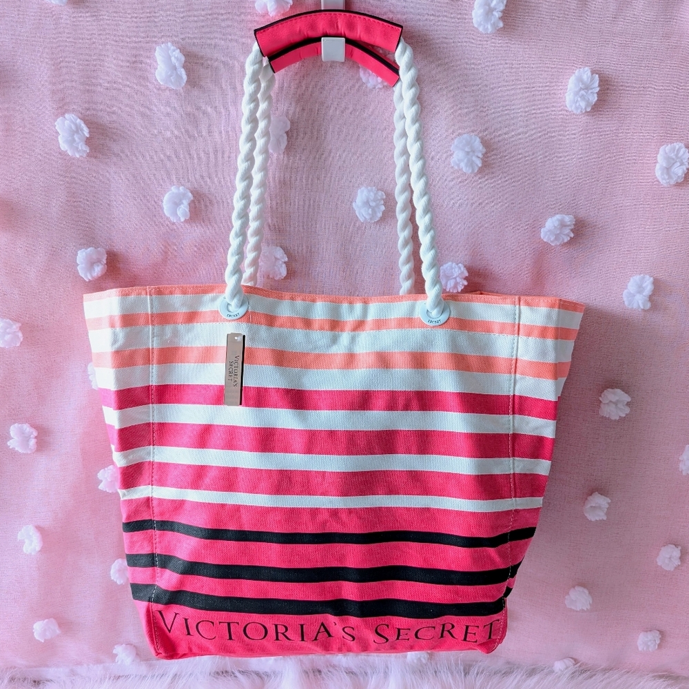 Victoria Secret, Tote Bag, Pink White Orange Black, New With Tags, Women's
